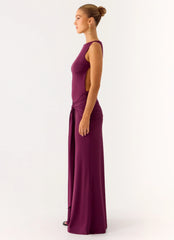 Fault Line Maxi Dress - Plum