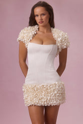 Cropped Bolero in Pearl