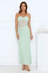 Can’t Get Enough Strapless Maxi Dress Sage
