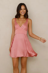 Dance Session Satin Mini Dress Pink