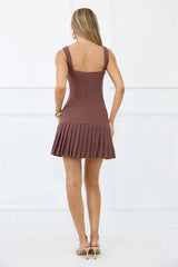 Ambition Girl Mini Dress Brown