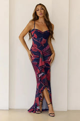 Evening Petals Maxi Dress Navy