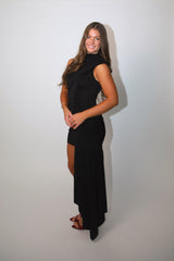 Noir Drape Dress - Black