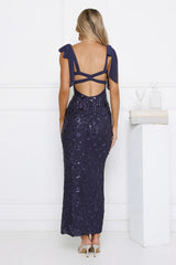 Bright Stars Sequin Maxi Dress Navy