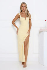 Exotic Soirée Maxi Dress Yellow
