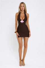 Always Iconic Bandage Mini Dress Brown