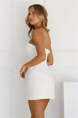 Elegant Affairs Strapless Mini Dress White