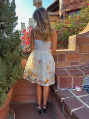 Brinley Floral Mini Dress - White