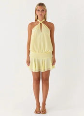 Beginning Mini Dress - Butter Yellow