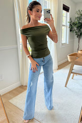 Sienna top - Olive green