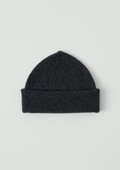 Washed Lambswool Beanie | Charcoal