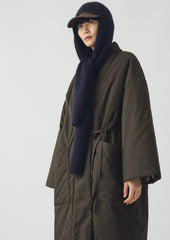 Lofty Alpaca Hooded Scarf | Dark Navy