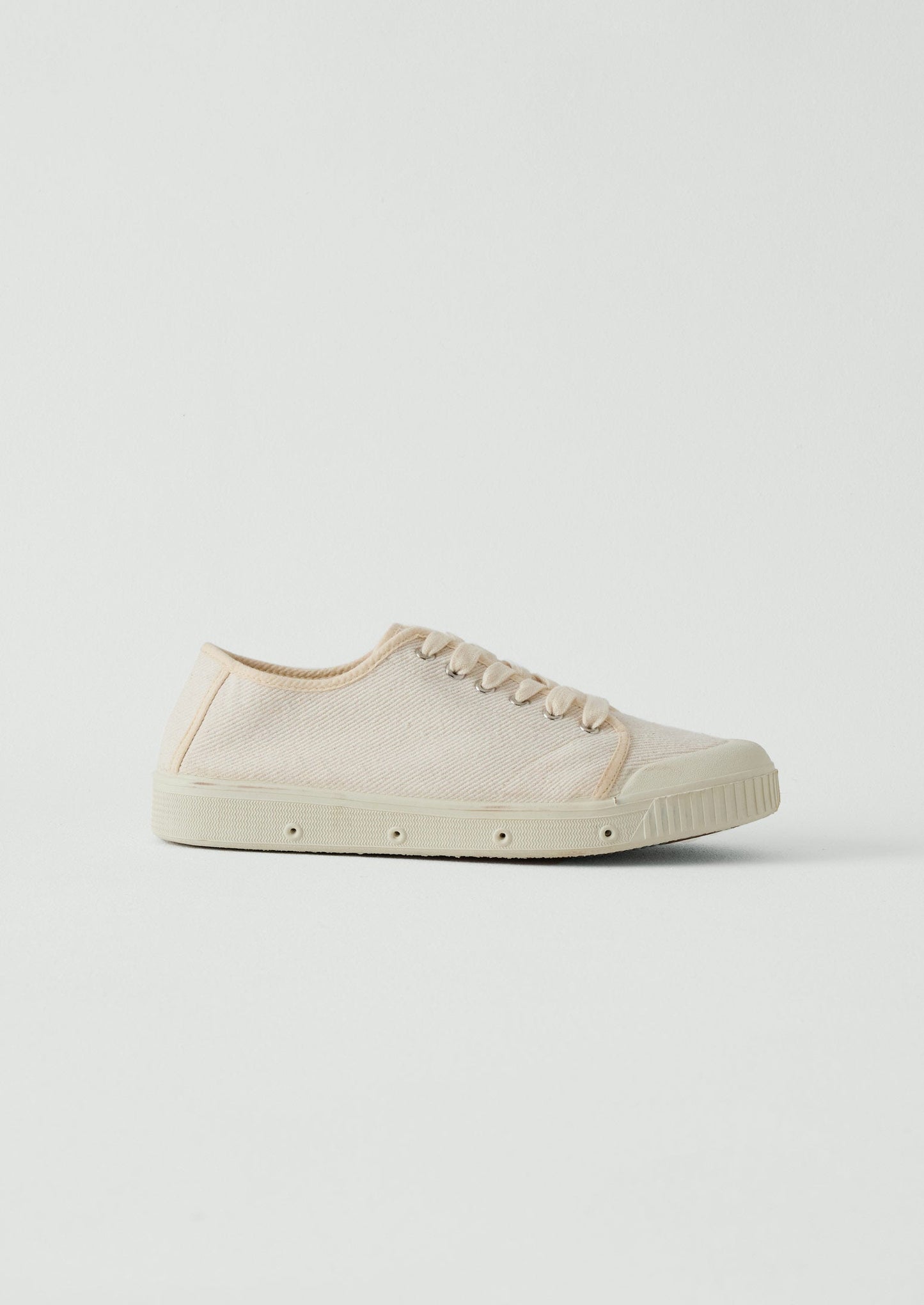 Spring Court Heavy Twill Plimsolls | Ecru