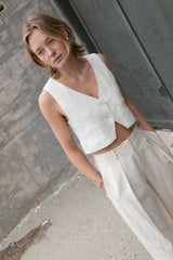 LINEN BLEND SUITING VEST