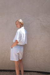LINEN BLEND SHORT SLEEVE SHIRT