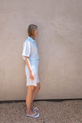 LINEN BLEND SHORT SLEEVE SHIRT