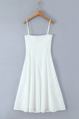 A-line Blue Sapghetti Strap Short Dress