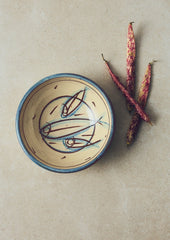 Jennifer Hall Sardine Salad Bowl | Cream/Blue