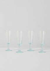 Recycled Bolivian Champagne Glasses Set | Clear