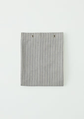 Organic Ticking Stripe Shower Curtain | Ecru/Graphite