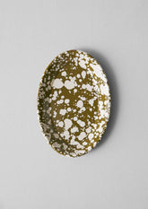 Splatter Enamel Platter | Olive/Ecru