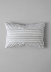 Ticking Stripe Cotton Housewife Pillowcase | Ecru/Graphite