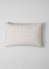 Rowan Print Cotton Poplin Housewife Pillowcase Set | Ecru/Soft Blue