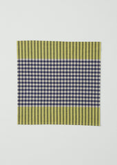 Hand Woven Siesta Check Napkin | Cobalt/Citrus