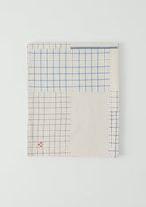Tea Towel Check Patchwork Bedspread | Ecru/Multi