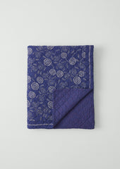 Pomegranate Print Quilt | Indigo Blue/Ecru