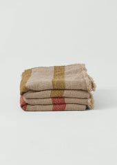 Stripe Linen Throw | Amber/Natural