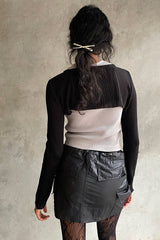 HAIR TIE WITH METALLIC BOW