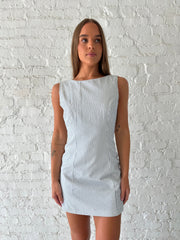 Kadie Blue Striped Mini Dress