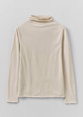 High Neck Soft Cotton Tee | Pebble Moon