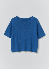 Knitted Cotton Linen Tee | Bluebird