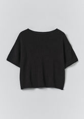 Knitted Cotton Linen Tee | Slate