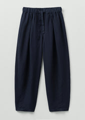 Minako Garment Dyed Linen Trousers | Midnight