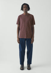 Theo Stripe Cotton Short Sleeve Tee | Provencal Blue/Multi