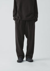 Loopback Jersey Pleated Trousers | Black Pepper
