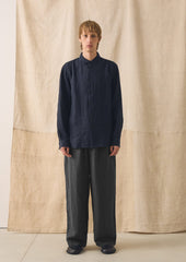 Loop Button Linen Shirt | Slate