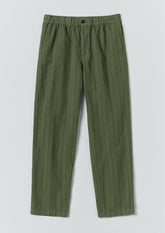 Overdyed Stripe Elasticated Cotton Linen Trousers | Basil