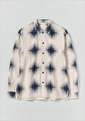 Mosaic Cotton Ikat Shirt | Slate/Putty