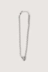 HEART STUD CHAIN LINK NECKLACE