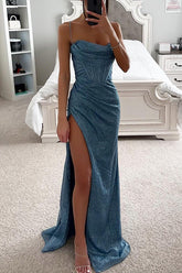 Lola Formal High Slit Glitzy Glitter Dress