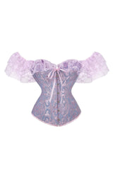 Lace Off the Shoulder Purple Corset
