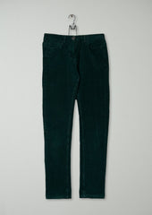 Reworn Stretch Cord Skinny Jeans Size 10 (985) | Green