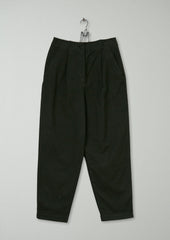 Reworn Cotton Canvas Trousers Size 8 (978) | Ash Green