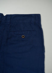 Reworn Pleat Trousers Size S (084) | Navy