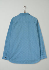 Reworn Mens Dropped Shoulder Shirt Size M (043) | Light Blue