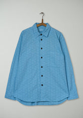 Reworn Mens Dropped Shoulder Shirt Size M (043) | Light Blue